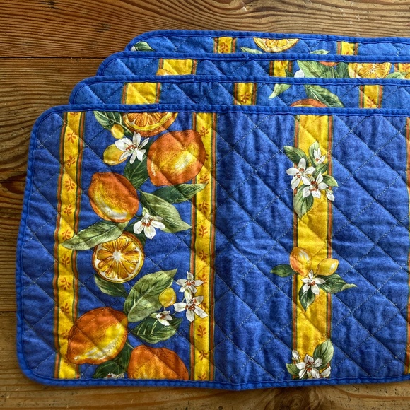 Tissus Toselli Set of Four Placemats Cotton Made in France - Picture 1 of 5